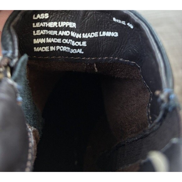 Mizz Mooz Lass Women's Blue Leather Wedge Booties Size 40 Zip Comfort Boots 9.5 - Picture 7 of 9